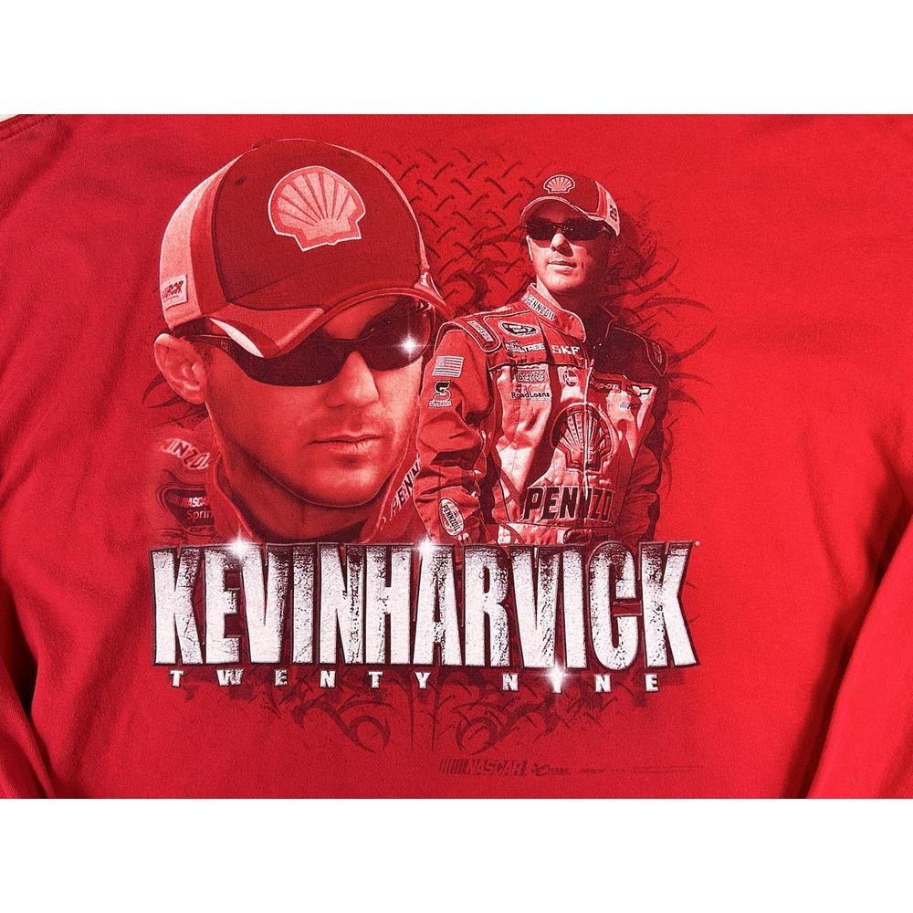 Chase Authentics #29 Kevin Harvick Mens Long Sleeve T-Shirt Red 3XL Double Sided